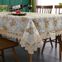 Load image into Gallery viewer, Lace Embroidered Tablecloth, Dining Room Decor Tablecloth, Home Wedding Party Tablecloth, Furniture Cover, Decorative Tablecloth
